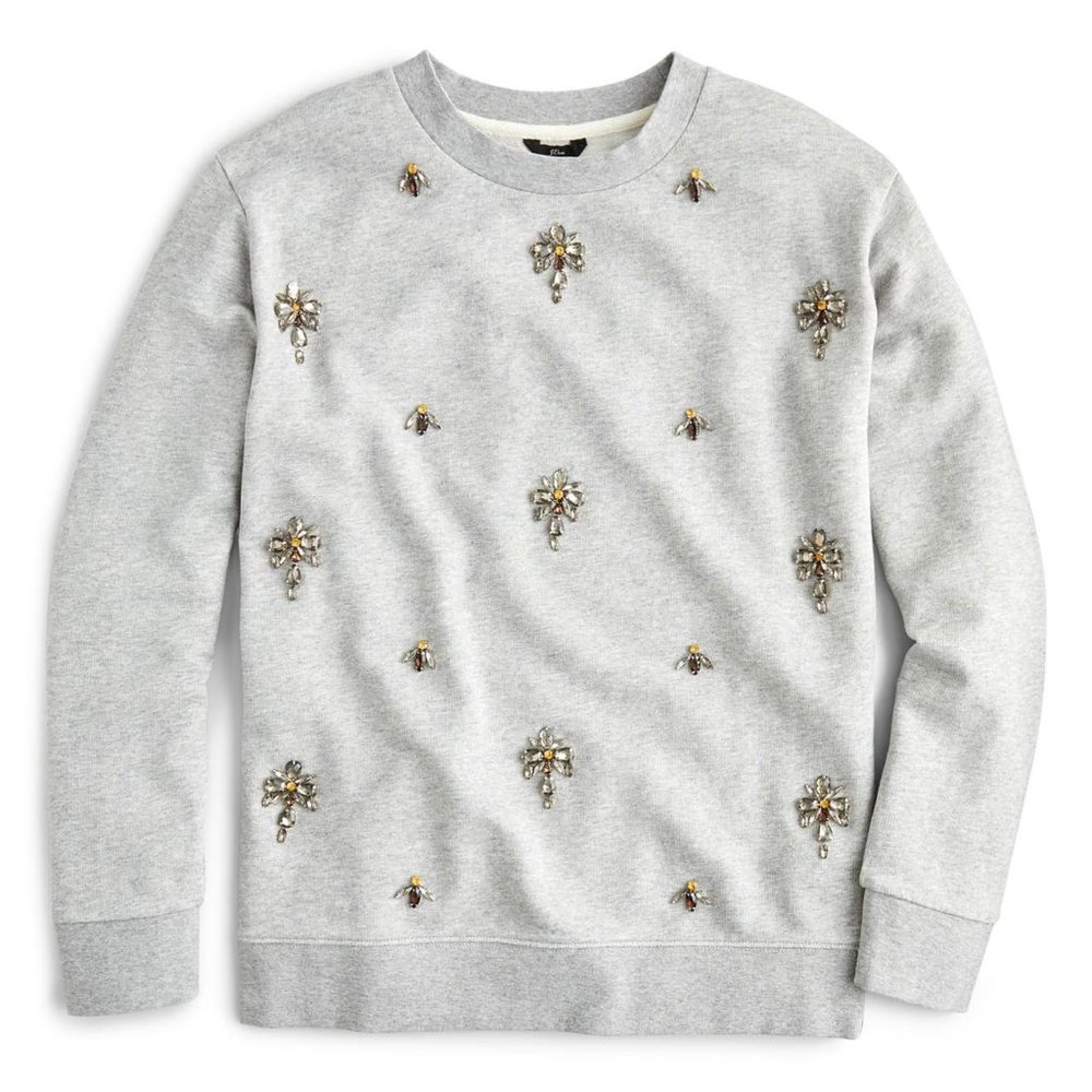 J. Crew Embellished Chandelier Sweatshirt